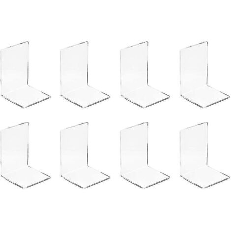 Serre-livres, serre-livres en acrylique, serre-livres transparents, butée de livre, support de livre transparent -- (1/4)