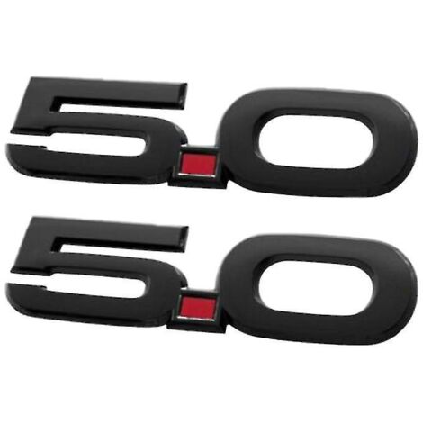 1 paire d'emblèmes latéraux d'aile noirs de 5,5 pouces pour GT 5.0 2015-2020 (1/5)