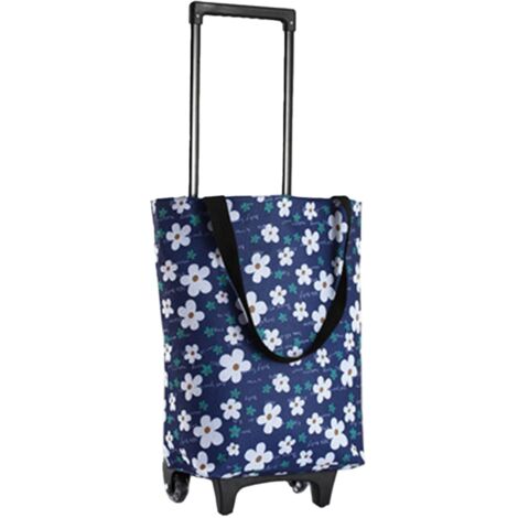 Sac de courses pliable Lady Big Cart Sac de rangement portable Acheter un chariot à légumes avec Whe-- (1/5)