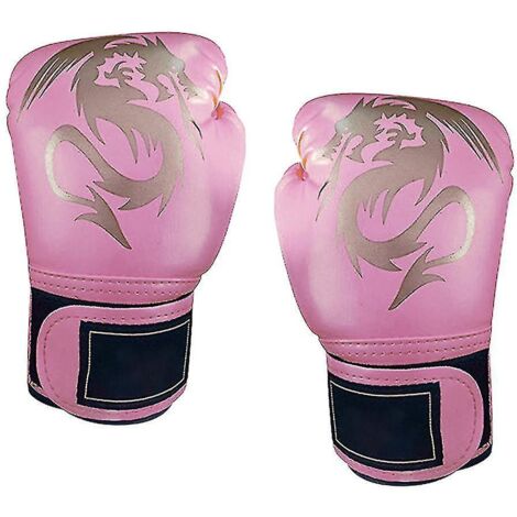 Gants de boxe pour enfants et adolescents, gants d'entraînement pour garçons et filles, adaptés au sac de frappe, au kickboxing et au muay thaï - Rose clair