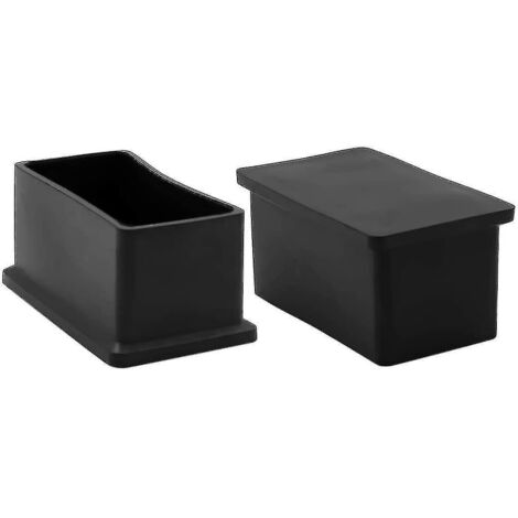 Lot de 8 embouts rectangulaires en PVC non marquants pour pieds de chaise, protège-pieds de chaise et de table, 30 x 60 mm (1-3/16" x 2-3/8") (1/5)