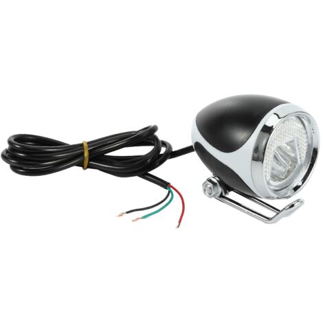 Phare avant LED 24V/36V/48V pour vélo électrique, scooter, cyclomoteur et tricycle, avec klaxon intégré. (1/5)