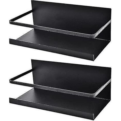 Étagère magnétique à épices pour réfrigérateur, rangement pour épices et condiments - Noir (1/5)