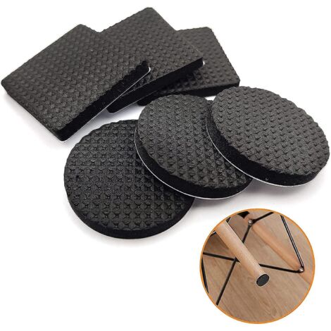 60 patins antidérapants en caoutchouc, patins de protection auto-adhésifs pour pieds de meubles, patins de protection pour planchers en bois, tables, chaises, pieds de lit. (1/5)