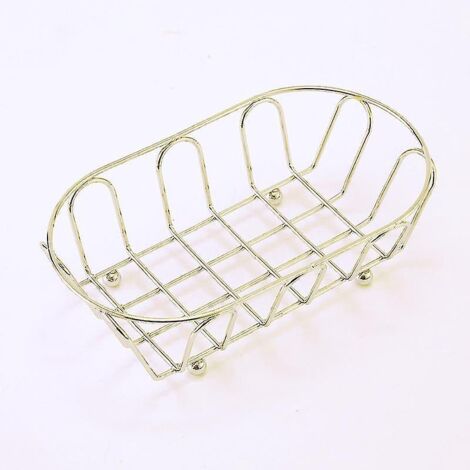 Panier à frites, seau à snacks, panier de rangement pour poulet frit, panier à friture, passoire à huile, vaisselle créative, récipient - Or - (1/5)