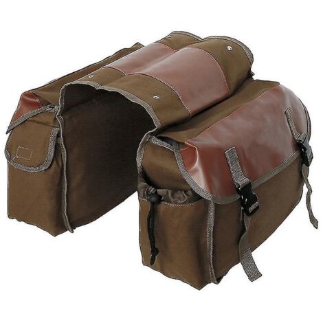 Sacoche de vélo avec porte-bagages, grande sacoche de 40 litres, couleur kaki (1/5)