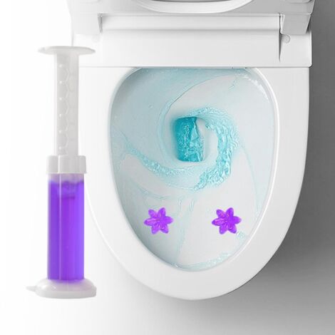 Gel nettoyant pour toilettes, déodorant et assainissant, parfum floral, 6 couleurs - Violet (1/5)