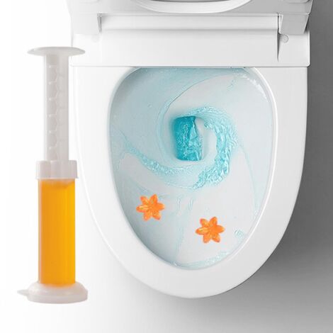 Gel nettoyant pour toilettes, déodorant et assainissant, parfum floral, 6 senteurs – Orange (1/5)