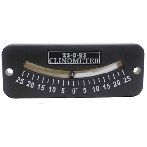 Inclinomètre, rapporteur, niveau à bulle, jauge, clinomètre 25-0-25, inclinomètre à tube de verre 45-0-45, usage extérieur (25°). (1/5)
