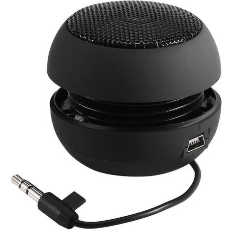 Mini enceinte de voyage portable avec câble audio 3,5 mm, batterie intégrée basse tension, format S rétractable. (1/5)