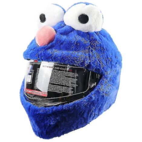 Ensemble de casque de moto universel style animal de dessin animé, housse de protection Ruikalucky-Bleu- (1/4)