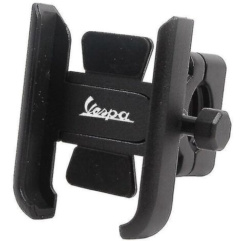 Support de téléphone portable/GPS pour guidon compatible Vespa GTS 125, 250, 300, Granturismo 125, 200, S125 et S150 - Accessoires moto - Noir
