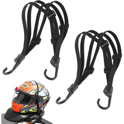 Sangle d'arrimage pour porte-bagages, 2 sangles d'arrimage pour vélo, sangles d'arrimage pour bagages de moto avec crochets, casque de moto, corde élastique, réglable (1/5)