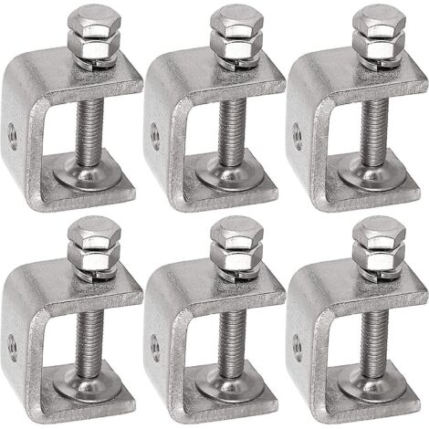 Petites pinces en C pour le travail du bois 30 mm, pince de soudage métallique robuste, pince de bureau universelle en acier inoxydable pour le montage, avec large ouverture de mâchoire réglable-- (1/5)