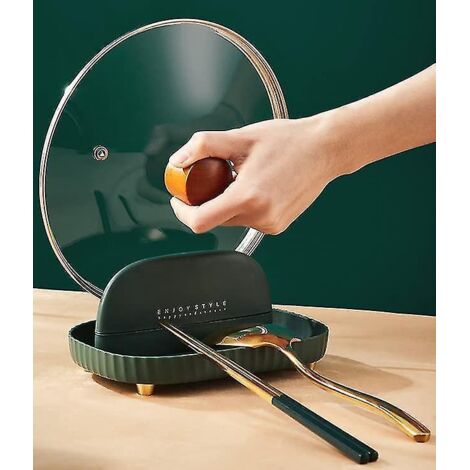 Repose-cuillère de cuisine, porte-couvercle/louche/spatule/porte-cuillère, repose-ustensiles pour plan de travail ou plaque de cuisson --- (1/5)