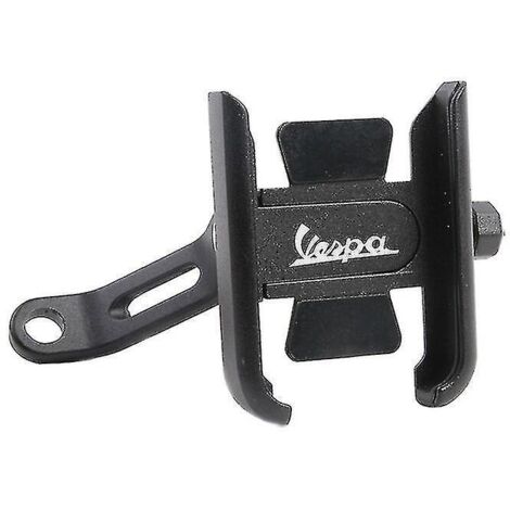 Support de téléphone portable/GPS pour guidon compatible Vespa GTS 125/250/300, Granturismo 125/200/S125/S150 - Accessoires moto - Rétroviseur noir