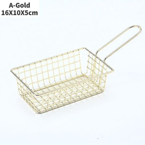 Panier à frites, seau à snacks, panier de rangement pour poulet frit, panier à friture, passoire à huile, vaisselle créative, Container-A-Gold- (1/5)
