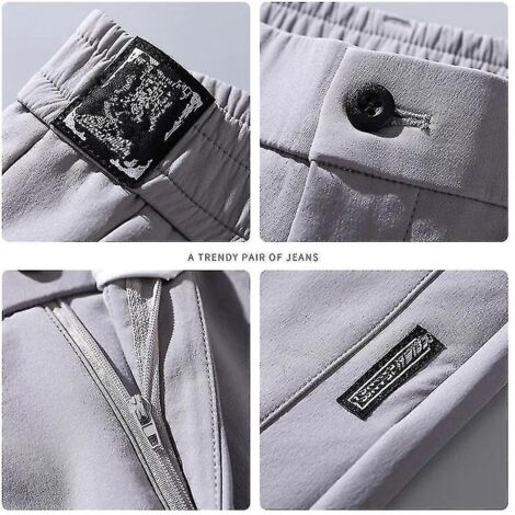 Pantalon de golf pour homme, séchage rapide, long et confortable, avec poches - Taille 33 - Noir (1/4)