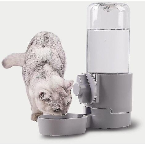 Bouteille d'eau pour lapin (500 ml), bouteille d'eau anti-goutte pour cobaye, distributeur d'eau automatique pour hamster, 1 pièce (d-) - gris (1/5)