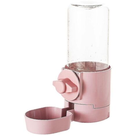 Bouteille d'eau pour lapin (500 ml), bouteille d'eau anti-goutte pour cobaye, distributeur d'eau automatique pour hamster, 1 pièce (d-) - rose (1/5)