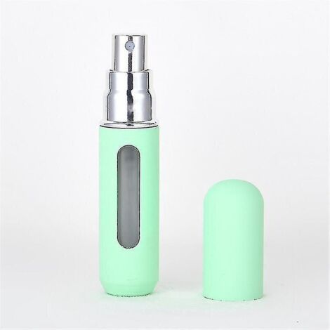 Flacon de parfum rechargeable par le bas, couleur bonbon, format mini, vaporisateur à brume fine, rechargeable, 5 ml ou 8 ml, format voyage portable - vert (1/5)