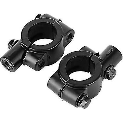 Support de rétroviseur de guidon pour moto et tricycle, 22 mm (0,87 po), en alliage d'aluminium, base de fixation, 4 pièces, noir. (1/5)