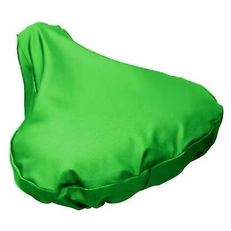 Housse de selle de vélo imperméable avec cordon de serrage, protection contre la pluie et la poussière (rouge) - verte (1/4)