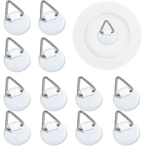 50 supports adhésifs invisibles pour assiettes, fixation murale verticale. (1/5)