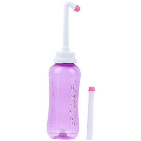 Vaporisateur de bidet portable de voyage 500 ml, flacon de nettoyage intime, rose (1/4)