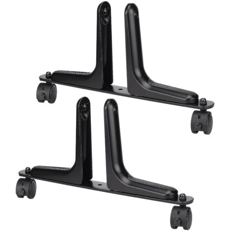 Lot de 2 supports chauffants infrarouges, en alliage d'aluminium robuste – Noir (1/5)