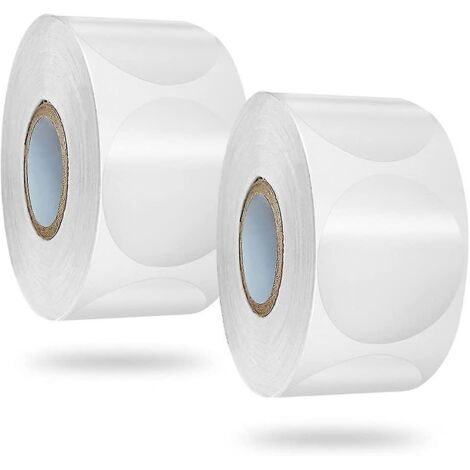 Étiquettes rondes autocollantes, 1000 étiquettes transparentes de scellage, 2,5 cm (1/5)
