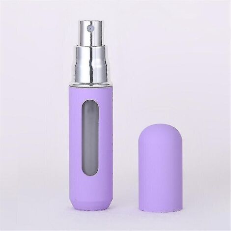 Flacon de parfum rechargeable à remplissage par le bas, couleur bonbon, vaporisateur à brume fine, format mini voyage portable 5 ml 8 ml - violet (1/5)