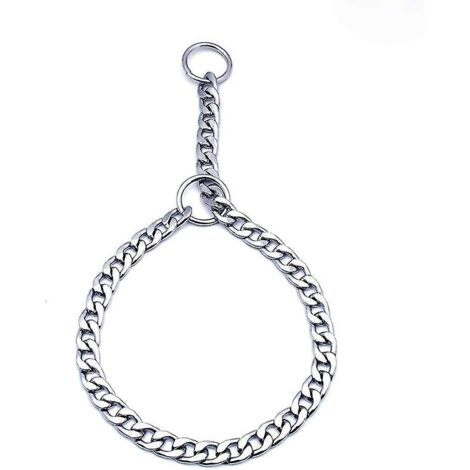 Collier pour chien en fer massif, chaîne en métal, collier de dressage réglable pour grands chiens. (1/4)