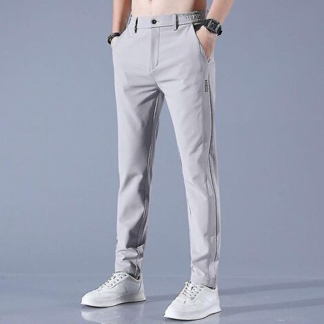 Pantalon de golf homme à séchage rapide, long et confortable, avec poches - Taille 33 - Gris foncé (1/4)