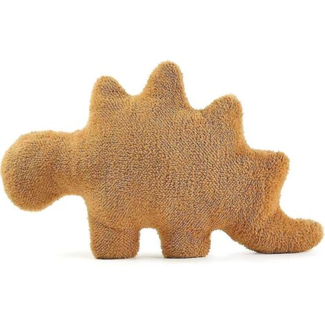 Coussin en peluche dinosaure en forme de nugget de poulet, peluches dinosaures douces, jouets et poupées, cadeaux pour enfants, décoration intérieure - Stégosaure (1/5)