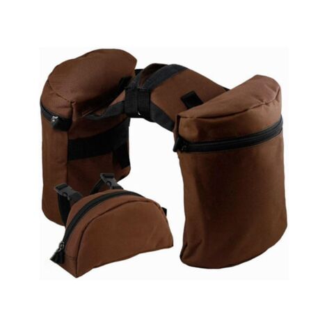 Sacoches de selle pour chevaux, ensemble de sacoches de selle résistantes pour corne, pochette de selle lavable, poche pratique pour pommeau, For-CN-Coffee (1/5)