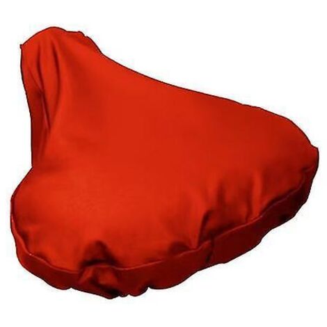 Housse de selle de vélo imperméable avec cordon de serrage, protection contre la pluie et la poussière (rouge) (1/4)