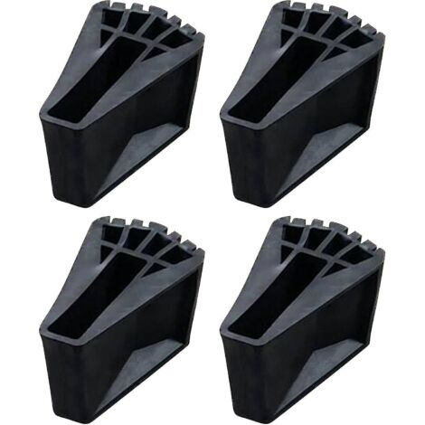 Embouts d'escabeau, patins d'échelle, 4 pièces Tubesca, en caoutchouc, durables, antidérapants, plus sûrs et plus stables, pour échelles télescopiques et échelles à chevrons (1-- (1/5)