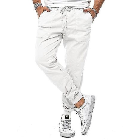 Pantalon cargo blanc pour homme - XXXL (1/5)