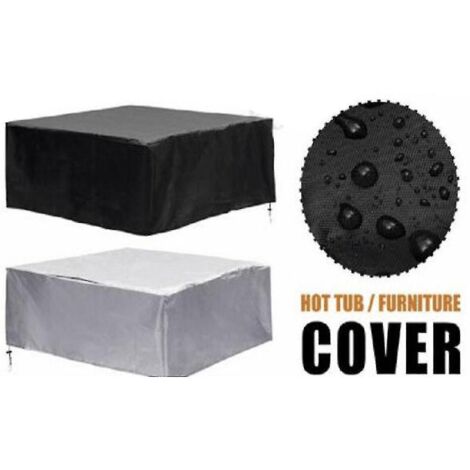 Couverture carrée pour spa extérieur - 218 x 218 x 90 cm - NOIR (1/3)