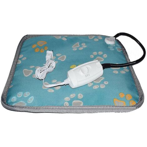 Coussin chauffant pour animaux de compagnie compatible avec les chats et les chiens, tapis chauffant pour chat et chien, couverture chauffante électrique compatible avec les chats, les petits chiens e (1/5)