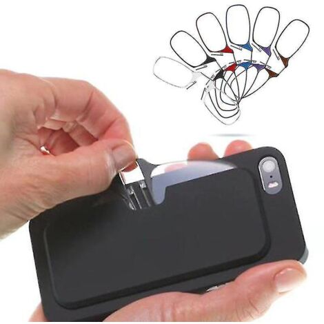Lunettes de lecture sans branches avec pince nasale pour hommes et femmes, étui ultra-fin à coller sur le téléphone - 250 - Marron (1/4)
