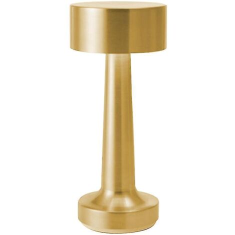 Lampe de table sans fil tactile à intensité variable, style rétro, pour bar ou hôtel - Or (1/5)