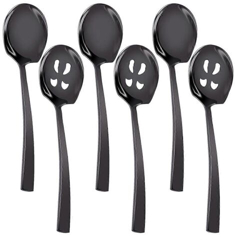 Ensemble de 6 cuillères de service et cuillères à égoutter, ustensiles de service de 23 cm (1/5)
