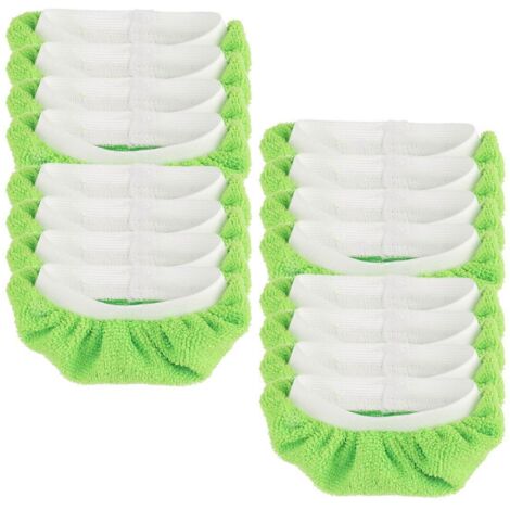 Lingettes lavables pour nettoyeur vapeur portatif (vertes) (1/5)