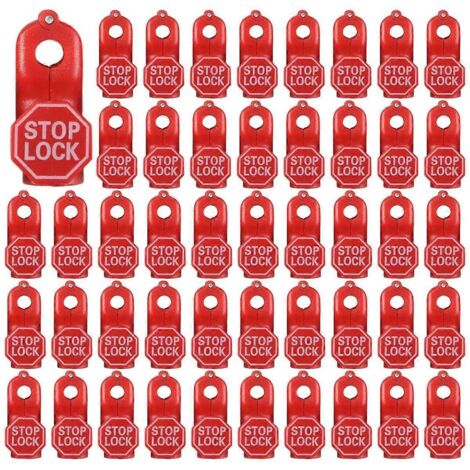 100 verrous antivol en plastique rouge à crochet (1/5)