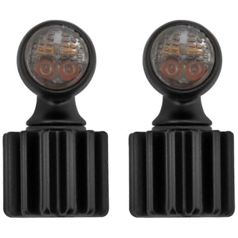 Clignotants miniatures LED noirs pour moto (1/5)