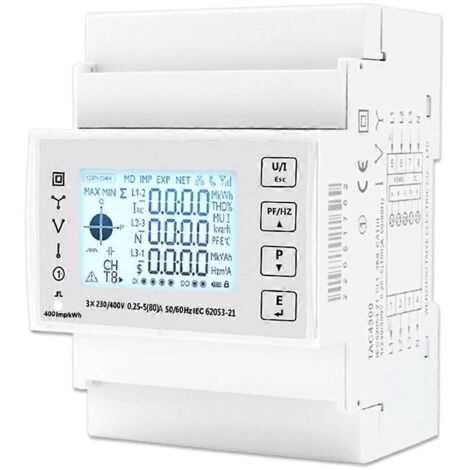 Wattmètre numérique TAC4300, compteur de consommation d'énergie électrique, voltmètre (1/5)