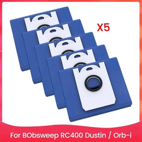 Lot de 5 sacs à poussière de rechange pour aspirateur Bobsweep RC400 Dustin (1/5)