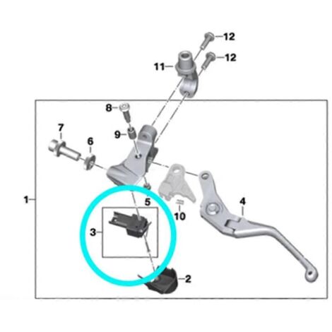 Micro-interrupteur de commande d'embrayage pour motos M1000RR, M1000XR et S1000R. (1/5)